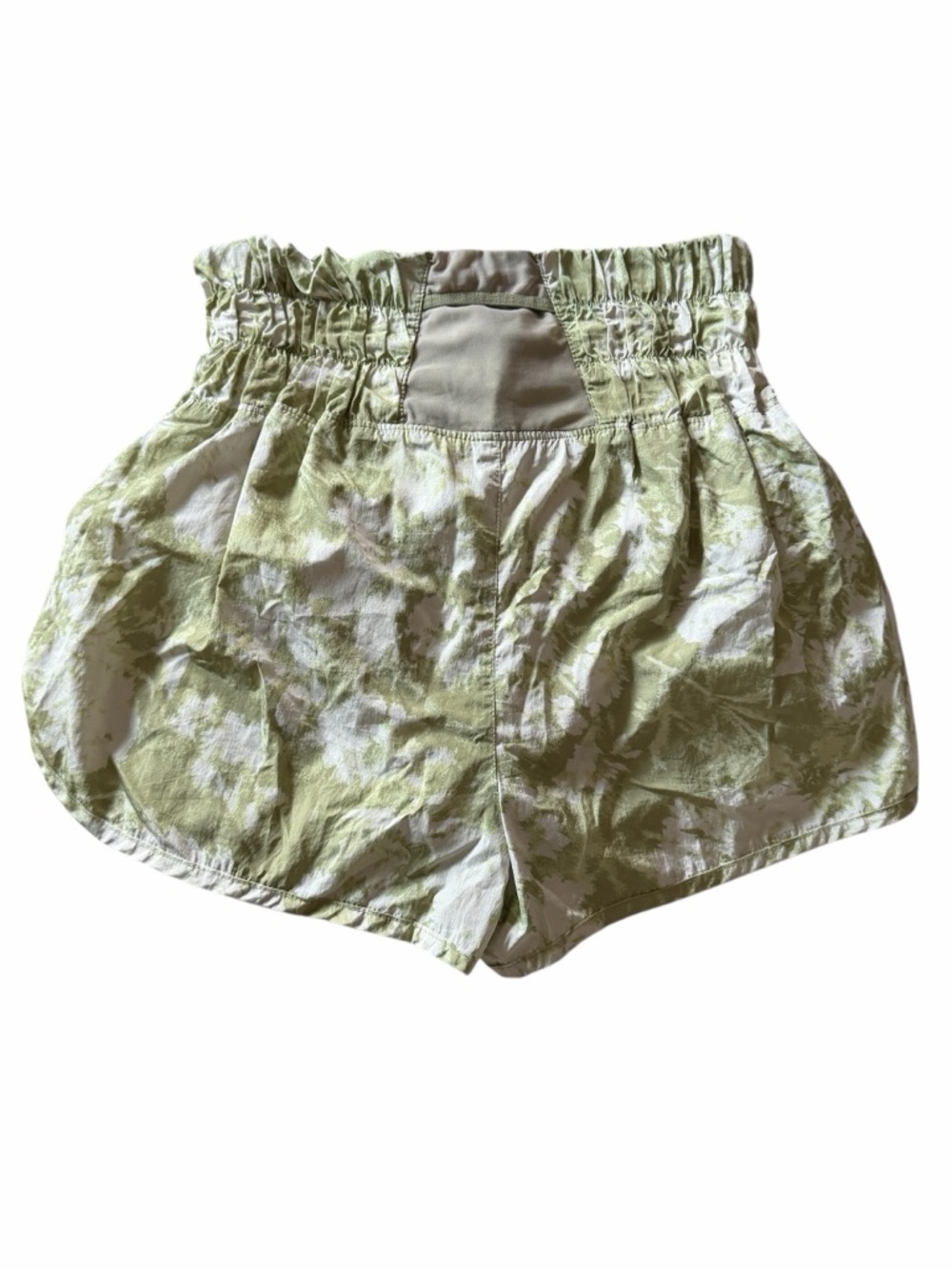 FP Movement The Way Home Shorts Womens Medium Green Tie Dye High Rise Smocked - Picture 4 of 5